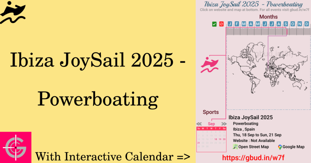 Sport event in 2025, Ibiza JoySail 2025 - Powerboating