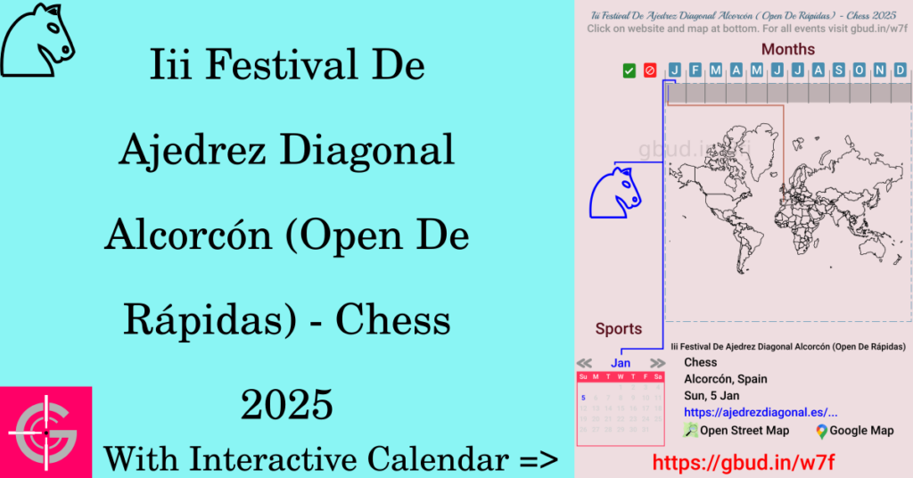 Sport event in 2025, Iii Festival De Ajedrez Diagonal Alcorcón (Open De Rápidas) - Chess 2025