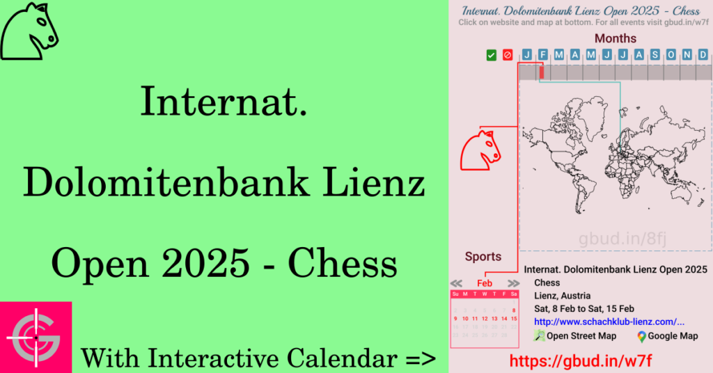 Sport event in 2025, Internat. Dolomitenbank Lienz Open 2025 - Chess