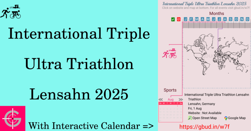 Sport event in 2025, International Triple Ultra Triathlon Lensahn 2025