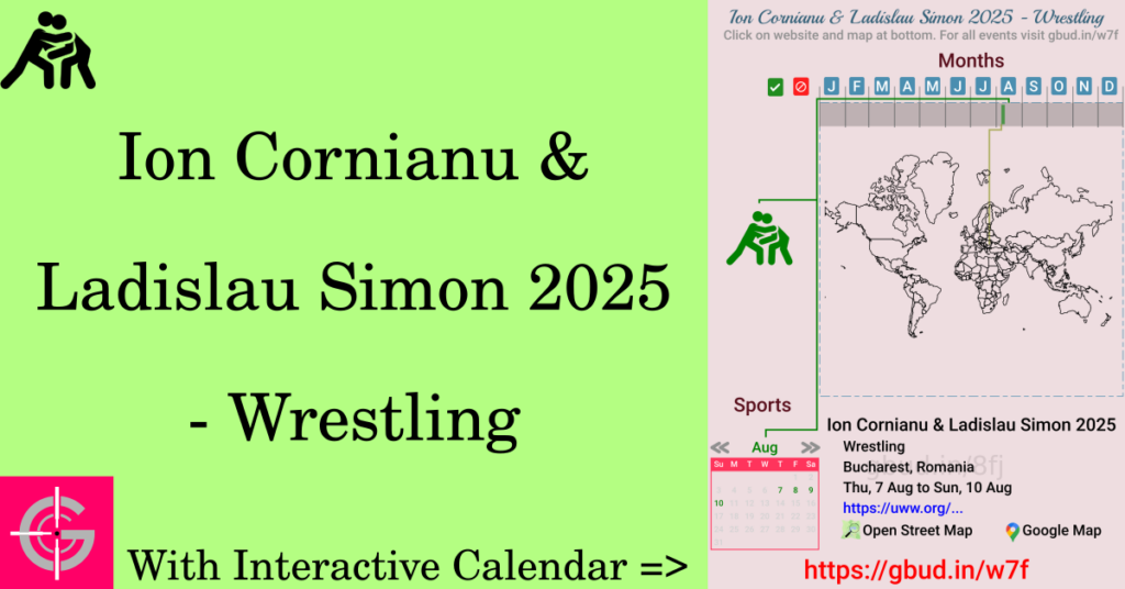 Sport event in 2025, Ion Cornianu & Ladislau Simon 2025 - Wrestling