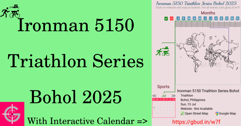 Sport event in 2025, Ironman 5150 Triathlon Series Bohol 2025