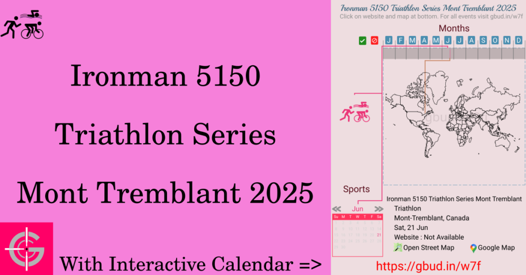 Sport event in 2025, Ironman 5150 Triathlon Series Mont Tremblant 2025