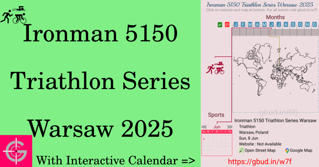 Sport event in 2025, Ironman 5150 Triathlon Series Warsaw 2025