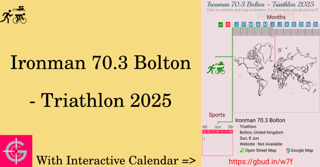 Sport event in 2025, Ironman 70.3 Bolton - Triathlon 2025