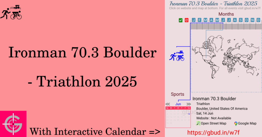 Sport event in 2025, Ironman 70.3 Boulder - Triathlon 2025