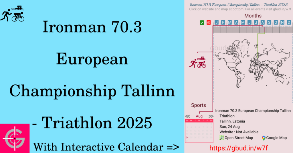 Sport event in 2025, Ironman 70.3 European Championship Tallinn - Triathlon 2025