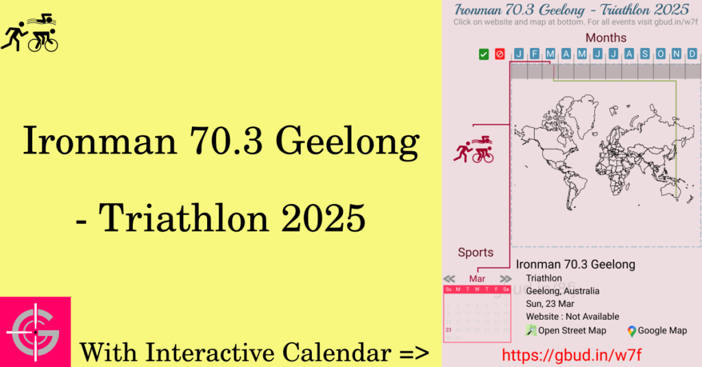 Sport event in 2025, Ironman 70.3 Geelong - Triathlon 2025