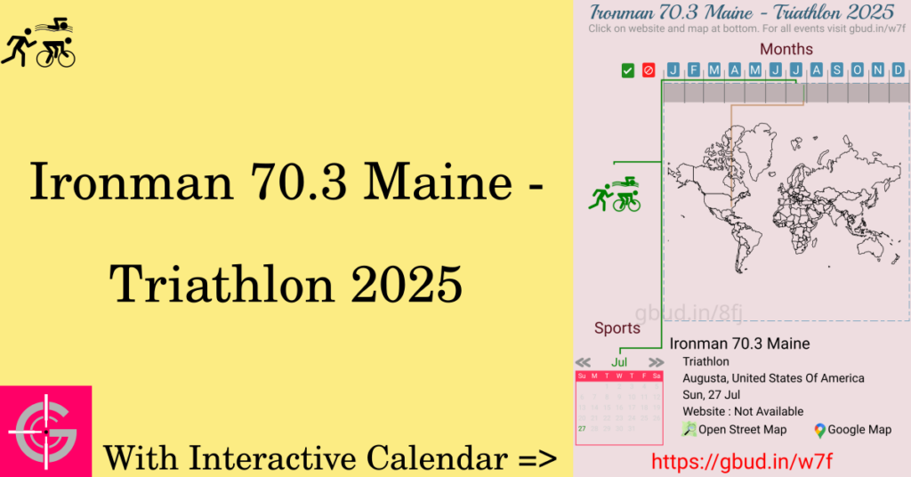 Sport event in 2025, Ironman 70.3 Maine - Triathlon 2025