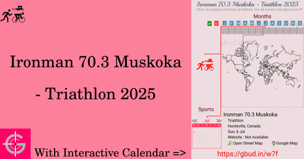 Sport event in 2025, Ironman 70.3 Muskoka - Triathlon 2025