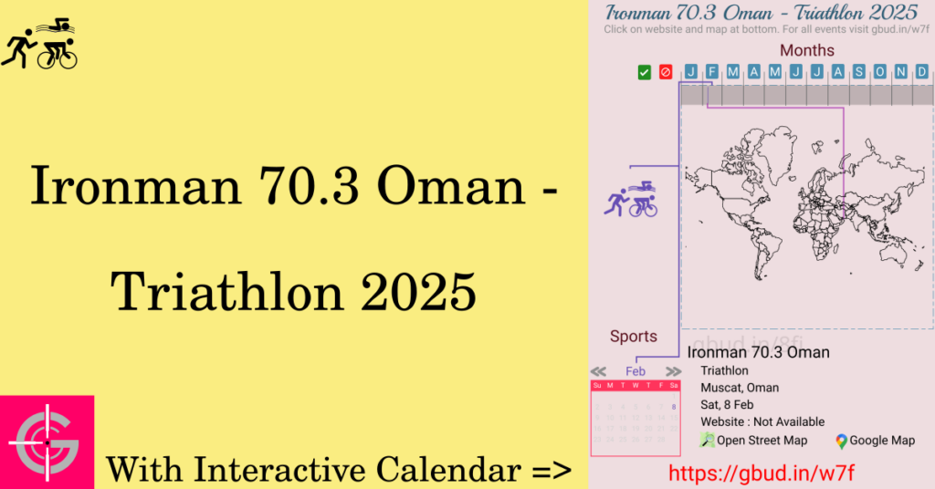 Sport event in 2025, Ironman 70.3 Oman - Triathlon 2025