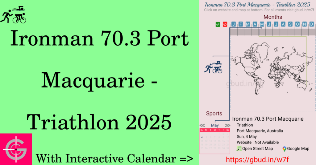 Sport event in 2025, Ironman 70.3 Port Macquarie - Triathlon 2025