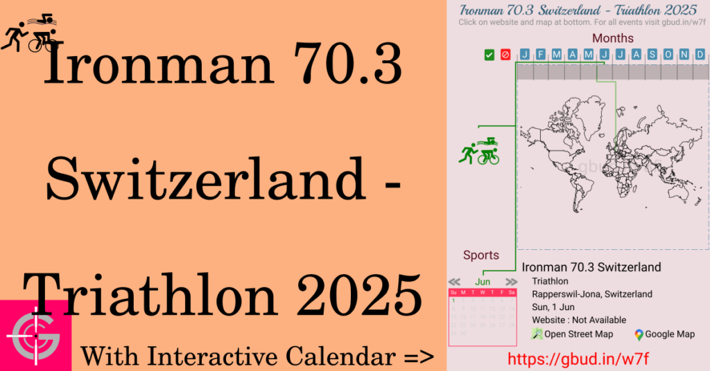Sport event in 2025, Ironman 70.3 Switzerland - Triathlon 2025