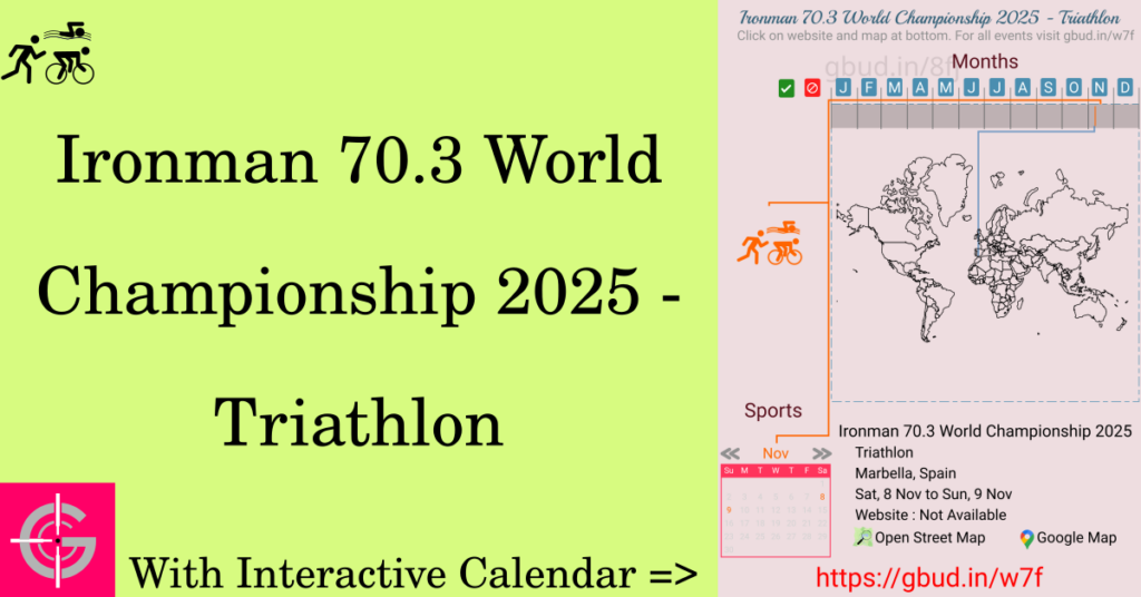 Sport event in 2025, Ironman 70.3 World Championship 2025 - Triathlon