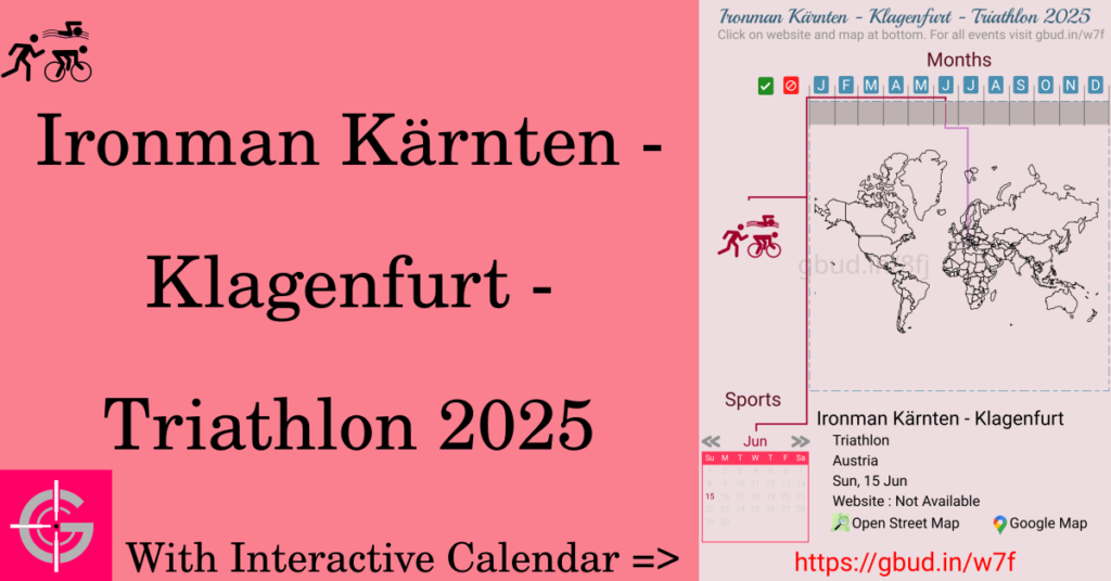 Sport event in 2025, Ironman Kärnten - Klagenfurt - Triathlon 2025