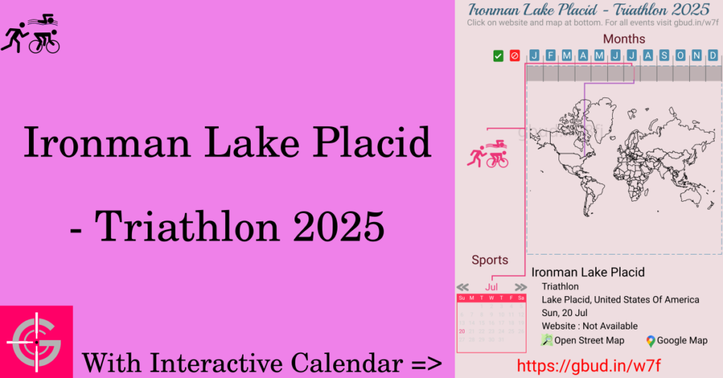 Sport event in 2025, Ironman Lake Placid - Triathlon 2025