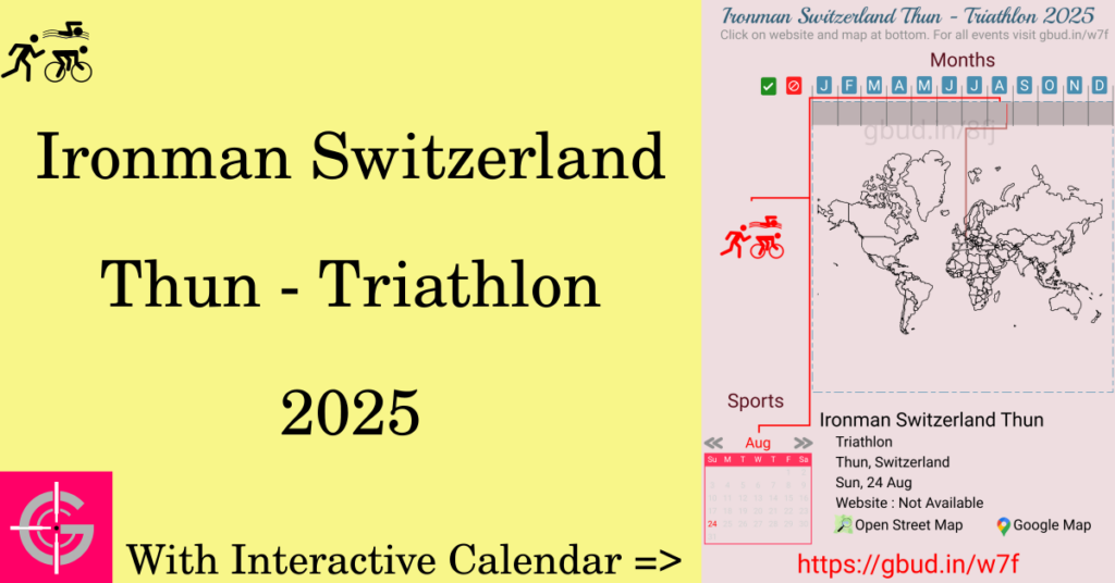 Sport event in 2025, Ironman Switzerland Thun - Triathlon 2025