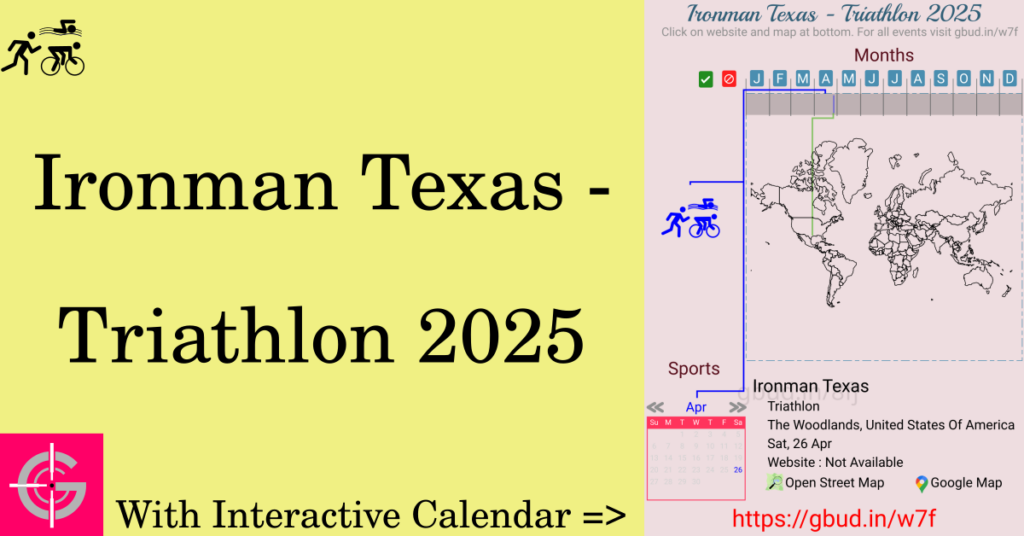 Sport event in 2025, Ironman Texas - Triathlon 2025