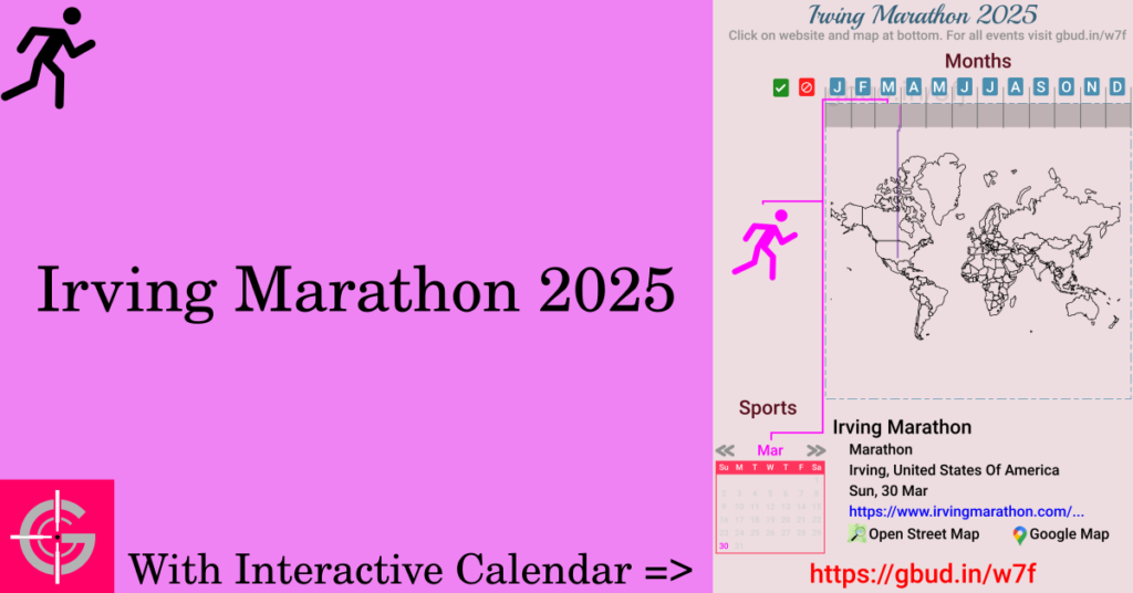 Sport event in 2025, Irving Marathon 2025