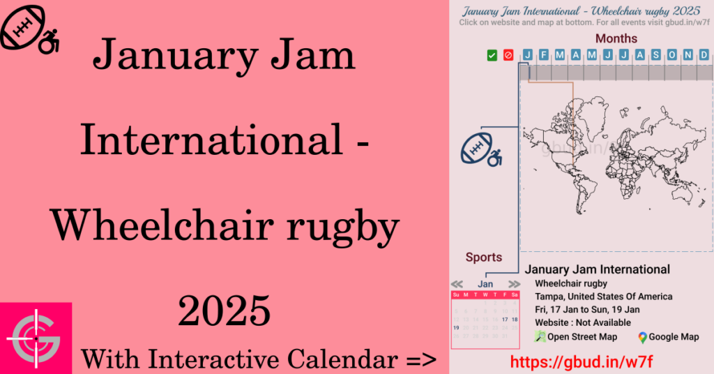 Sport event in 2025, January Jam International - Wheelchair rugby 2025