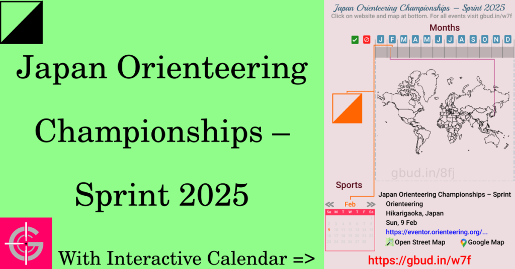 Sport event in 2025, Japan Orienteering Championships – Sprint 2025