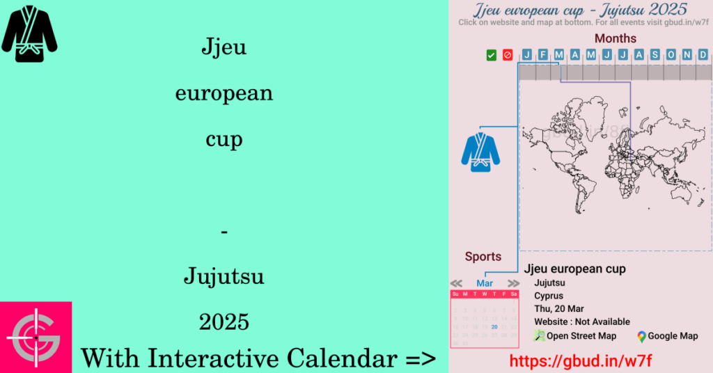 Sport event in 2025, Jjeu european cup - Jujutsu 2025