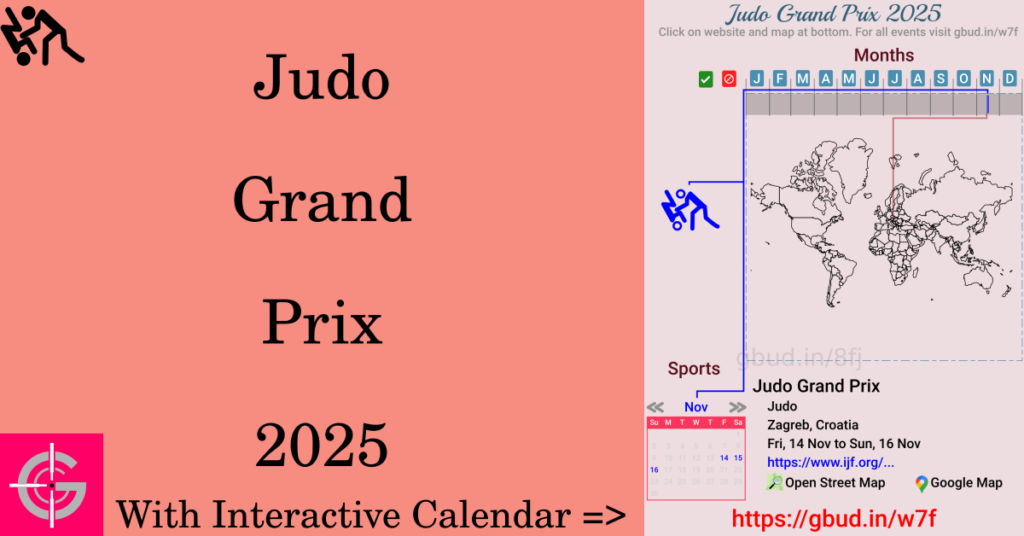 Sport event in 2025, Judo Grand Prix 2025