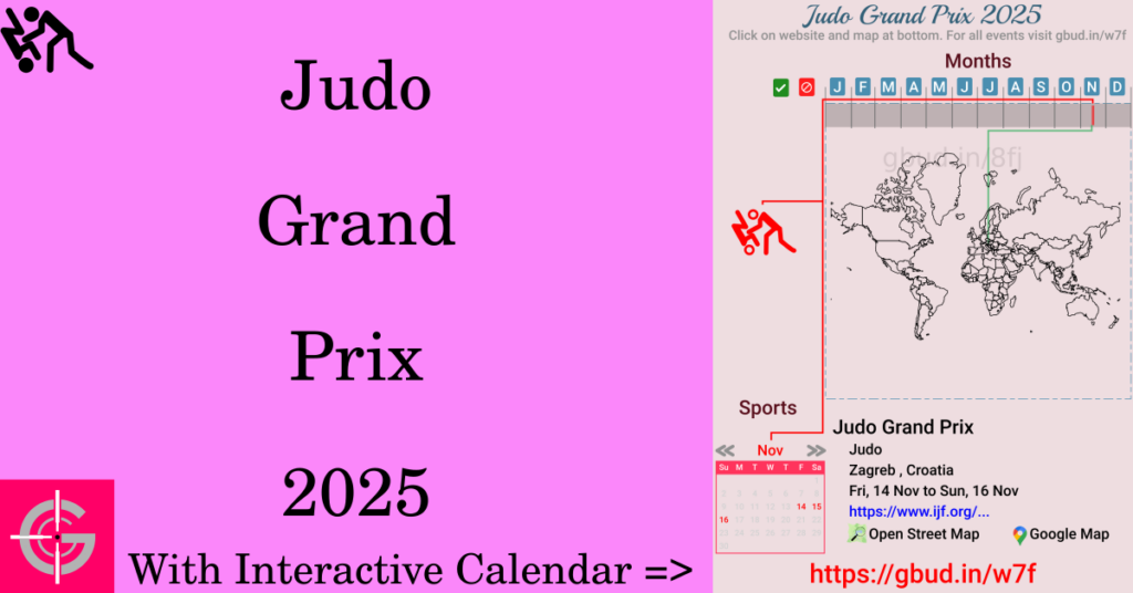 Sport event in 2025, Judo Grand Prix 2025