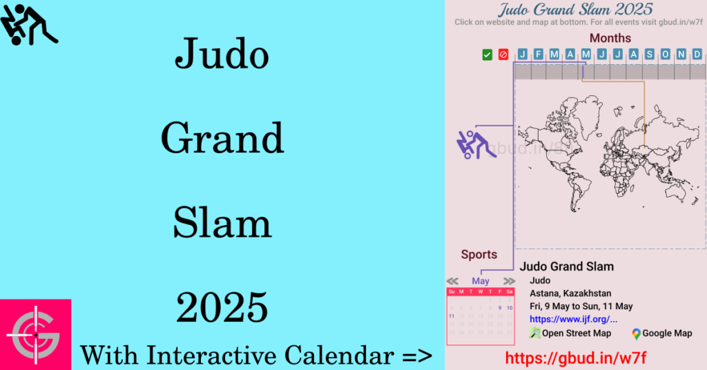 Sport event in 2025, Judo Grand Slam 2025