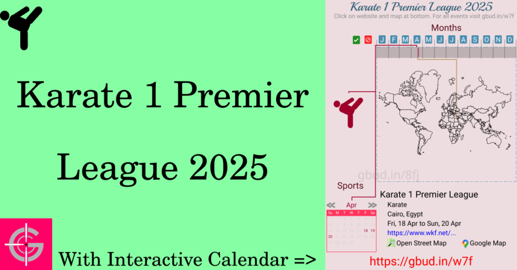 Sport event in 2025, Karate 1 Premier League 2025