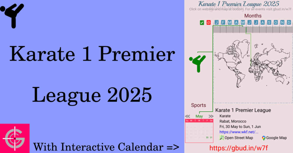 Sport event in 2025, Karate 1 Premier League 2025