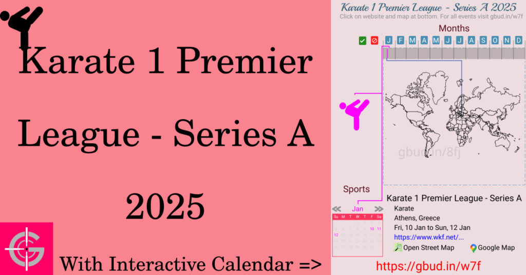 Sport event in 2025, Karate 1 Premier League - Series A 2025