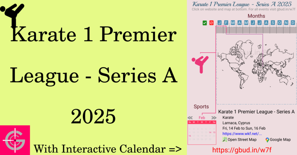 Sport event in 2025, Karate 1 Premier League - Series A 2025