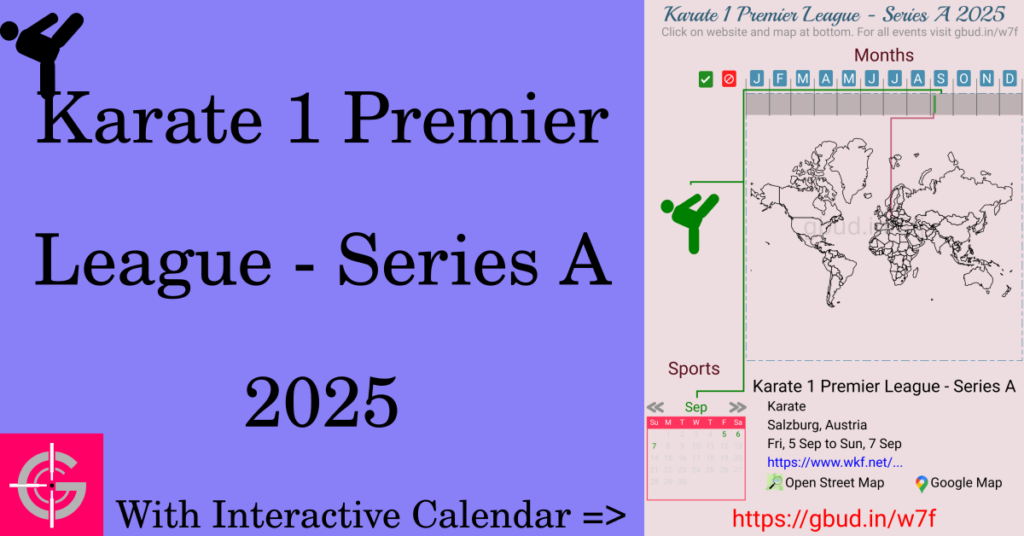 Sport event in 2025, Karate 1 Premier League - Series A 2025