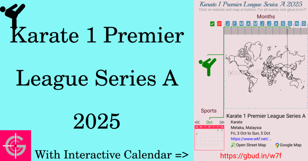 Sport event in 2025, Karate 1 Premier League Series A 2025