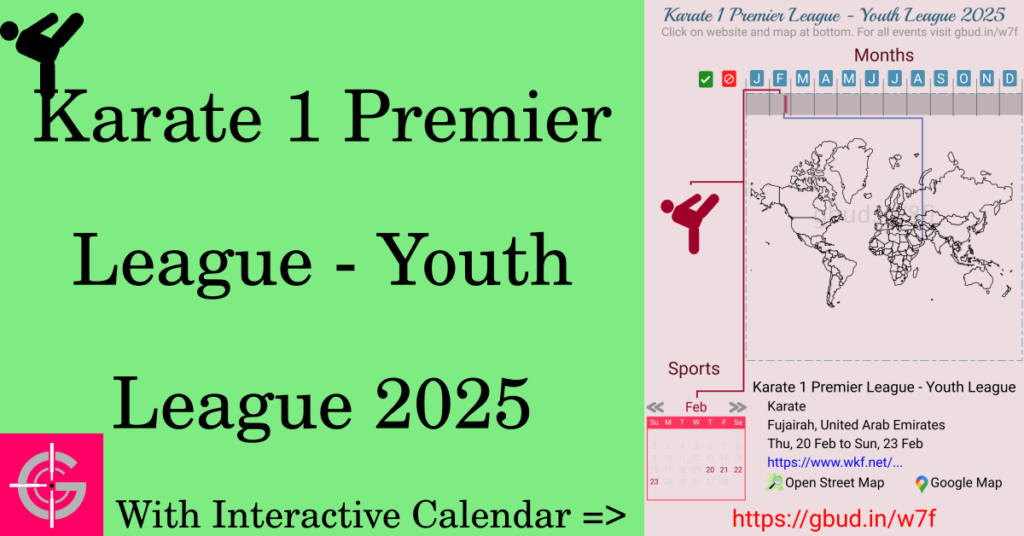 Sport event in 2025, Karate 1 Premier League - Youth League 2025