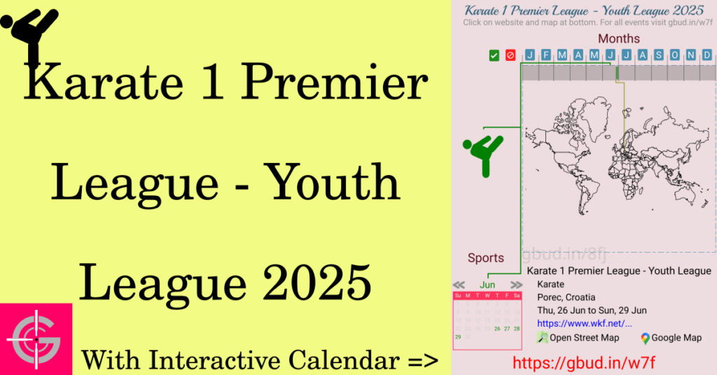 Sport event in 2025, Karate 1 Premier League - Youth League 2025