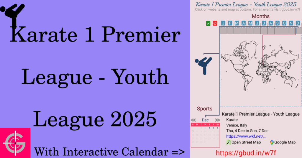 Sport event in 2025, Karate 1 Premier League - Youth League 2025