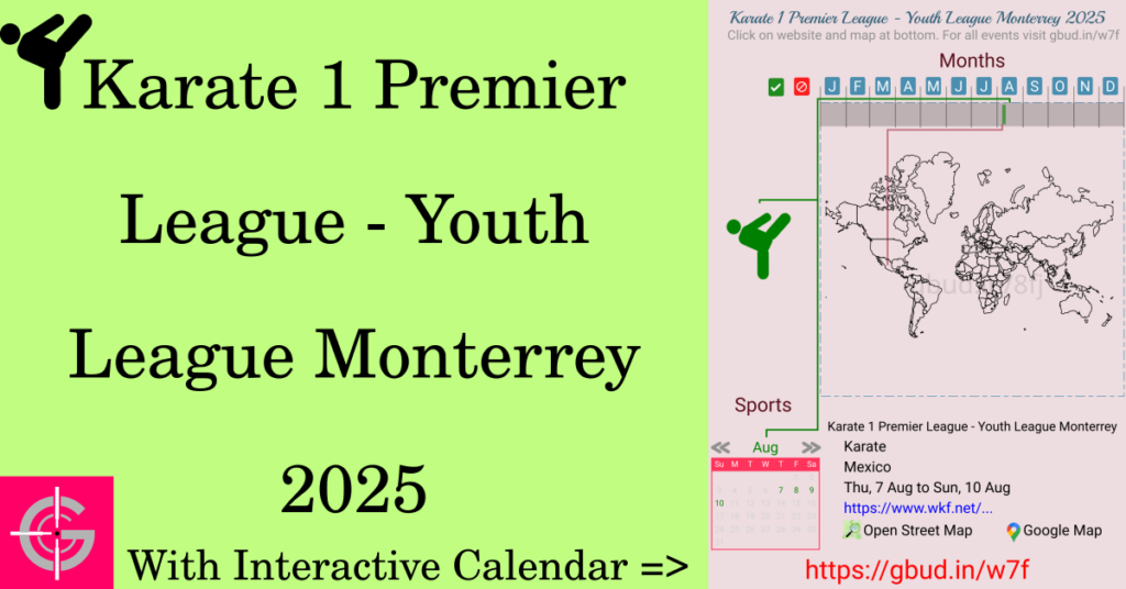 Sport event in 2025, Karate 1 Premier League - Youth League Monterrey 2025