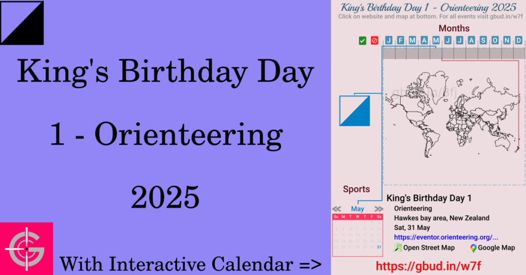 Sport event in 2025, King's Birthday Day 1 - Orienteering 2025