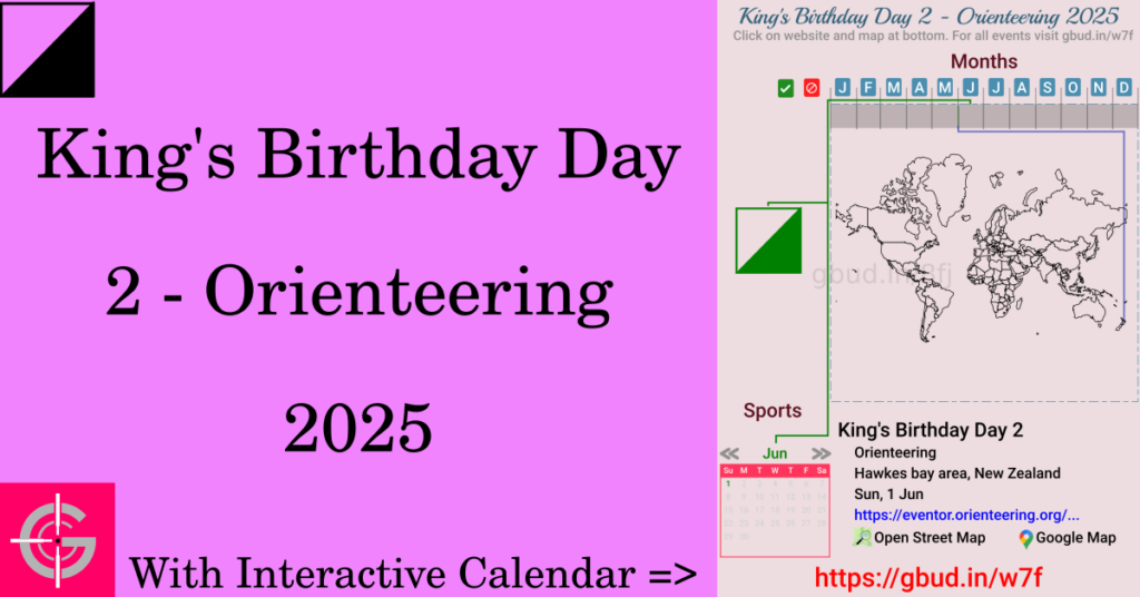 Sport event in 2025, King's Birthday Day 2 - Orienteering 2025