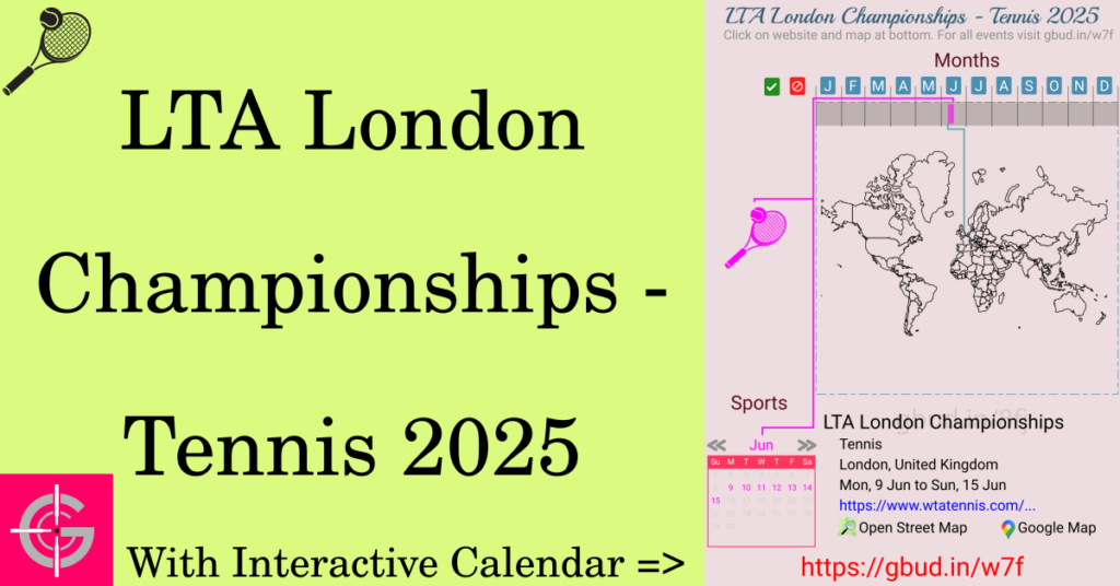 Sport event in 2025, LTA London Championships - Tennis 2025