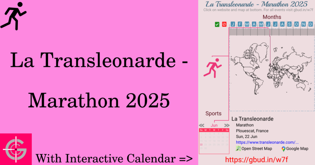 Sport event in 2025, La Transleonarde - Marathon 2025