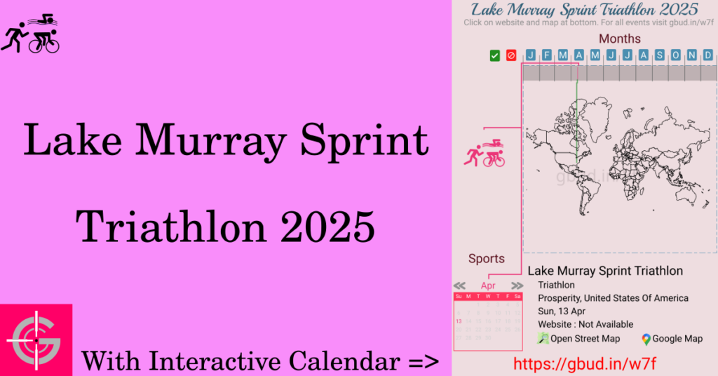 Sport event in 2025, Lake Murray Sprint Triathlon 2025