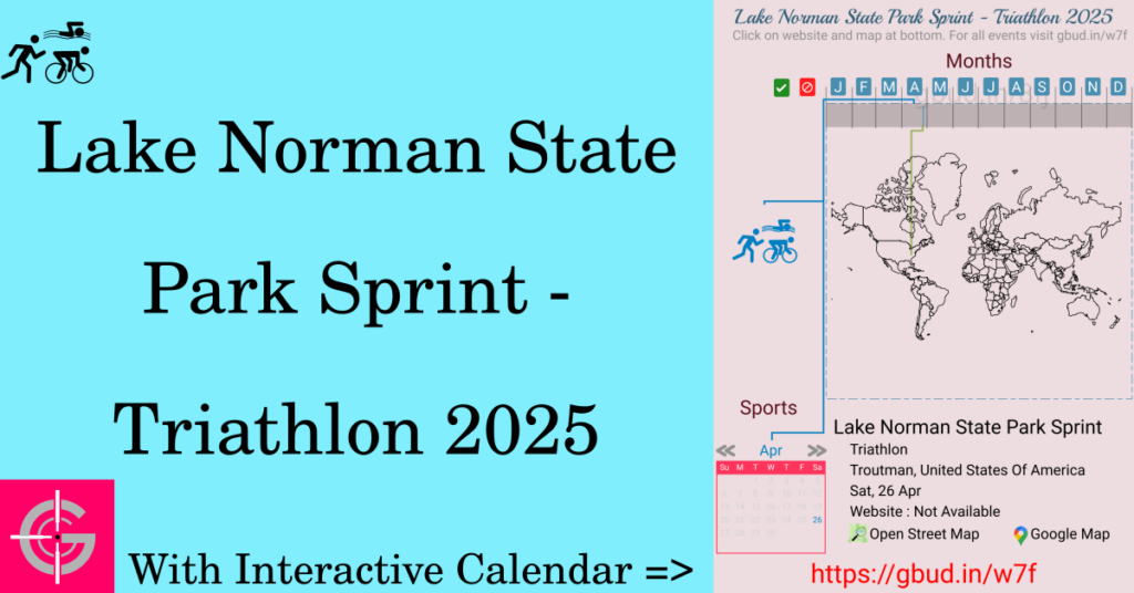 Sport event in 2025, Lake Norman State Park Sprint - Triathlon 2025