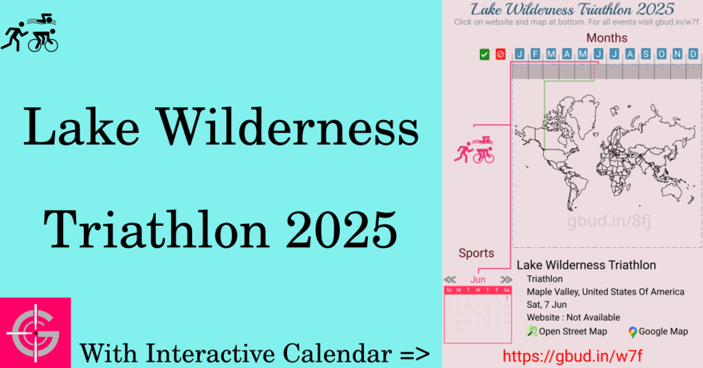 Sport event in 2025, Lake Wilderness Triathlon 2025