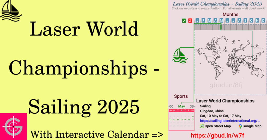 Sport event in 2025, Laser World Championships - Sailing 2025