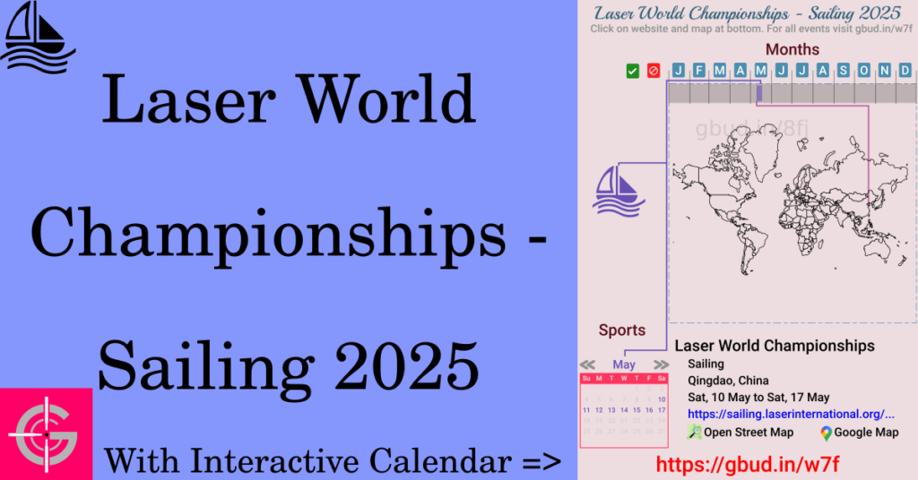 Sport event in 2025, Laser World Championships - Sailing 2025