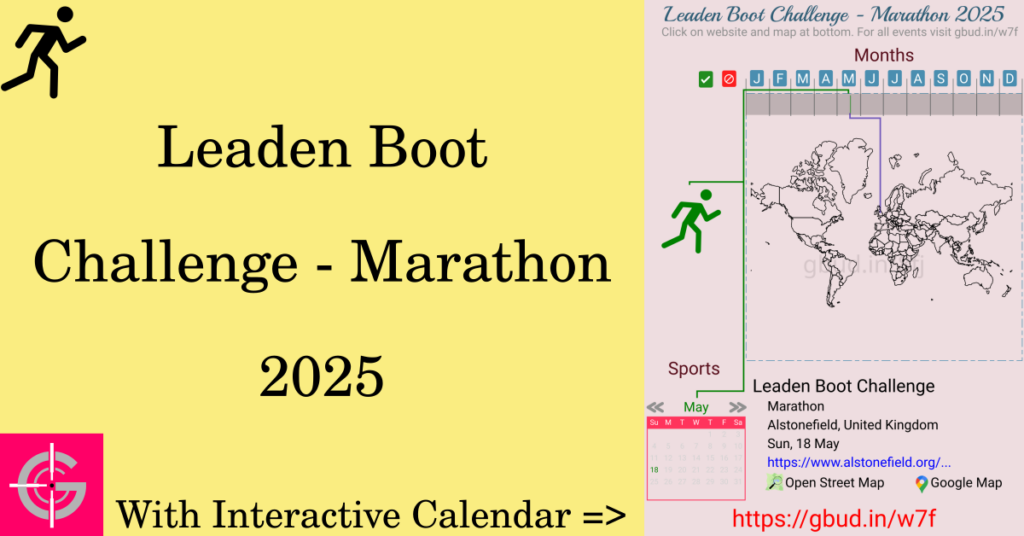 Sport event in 2025, Leaden Boot Challenge - Marathon 2025