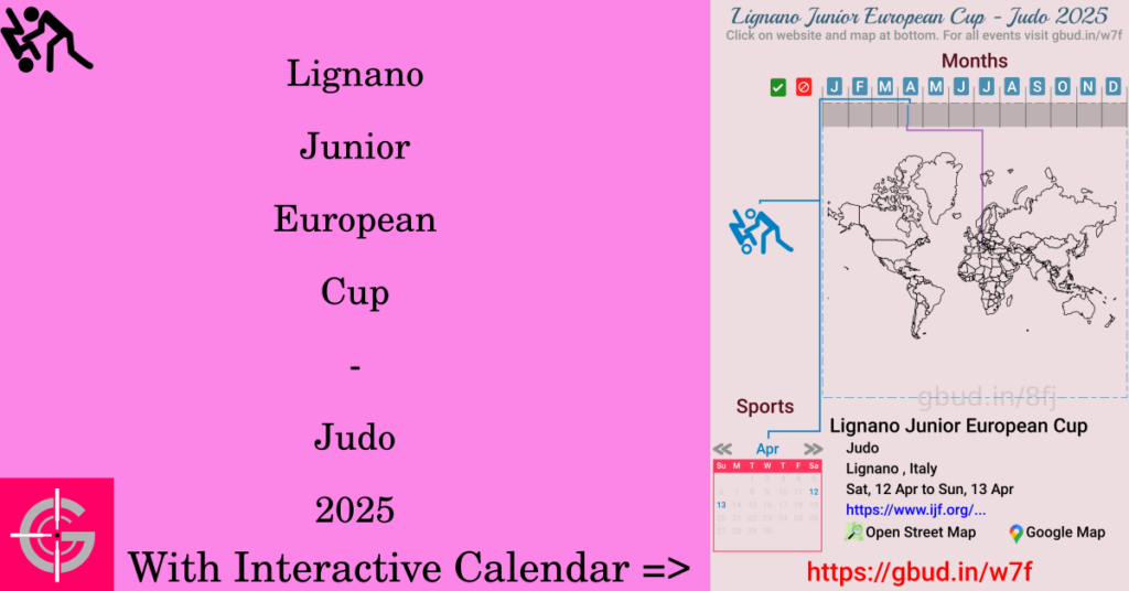 Sport event in 2025, Lignano Junior European Cup - Judo 2025